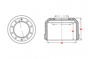 Барабан тормозной задний J6